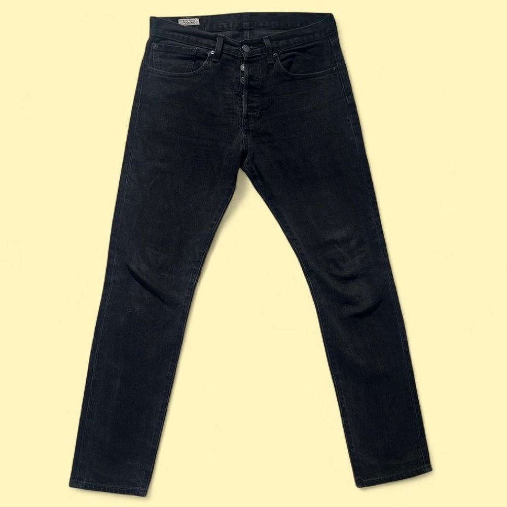 Levi's men's premium (leather patch/big “E” tab) 501 jeans in black - 31x32